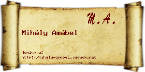 Mihály Amábel névjegykártya